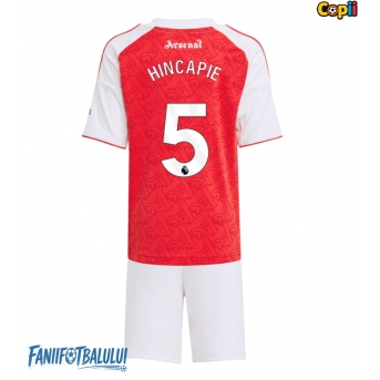 Arsenal Piero Hincapie #5 Echipament de Fotbal Replică 2025-26 Copii Acasa (+ Șorturi)